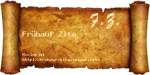 Frühauf Zita névjegykártya